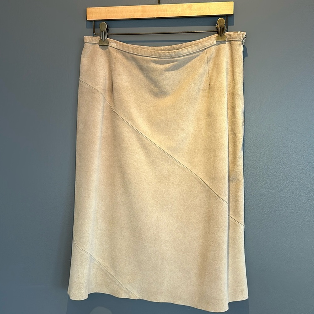 Tan suede skirt, size 12
